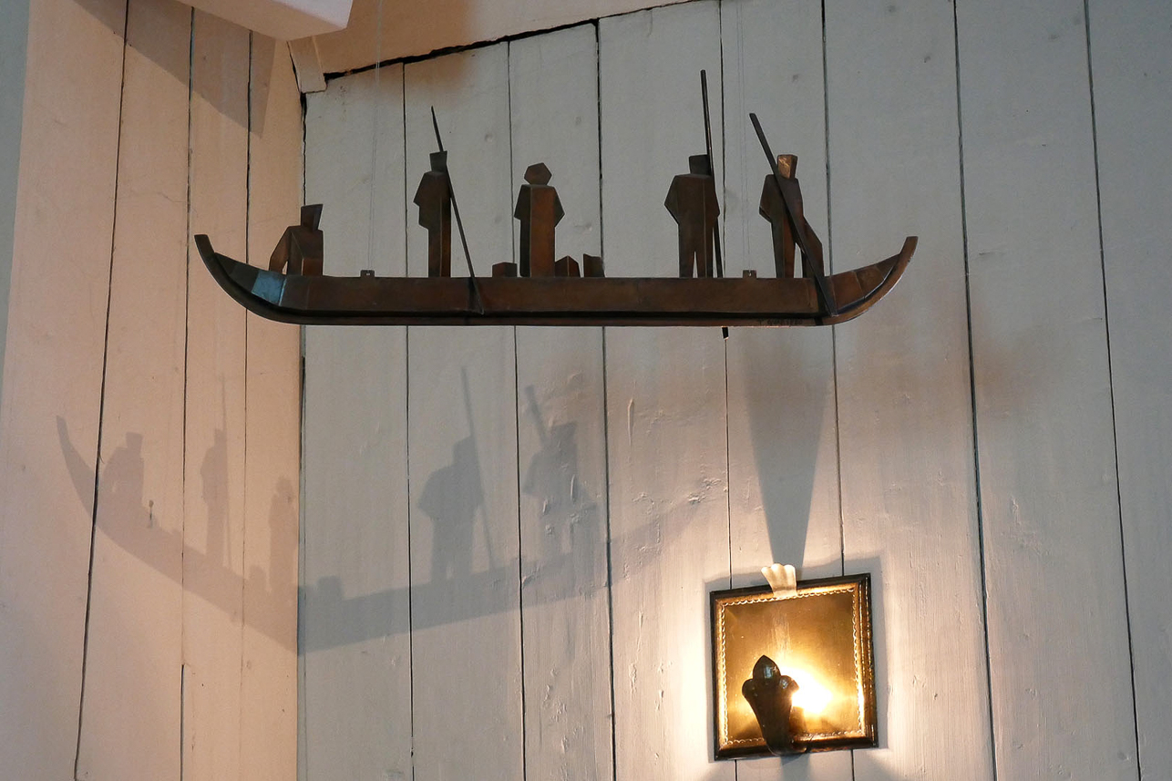 Votive ship (Sami boat for transporting passengers on the river)