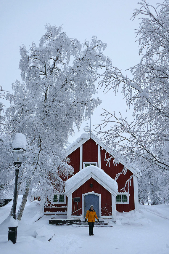 Jukkasjärvi old church, the oldest church in Swedish Lapland (around 1607)