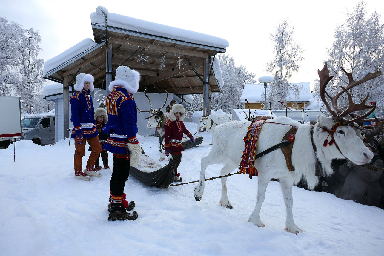 The traditional reindeer parade