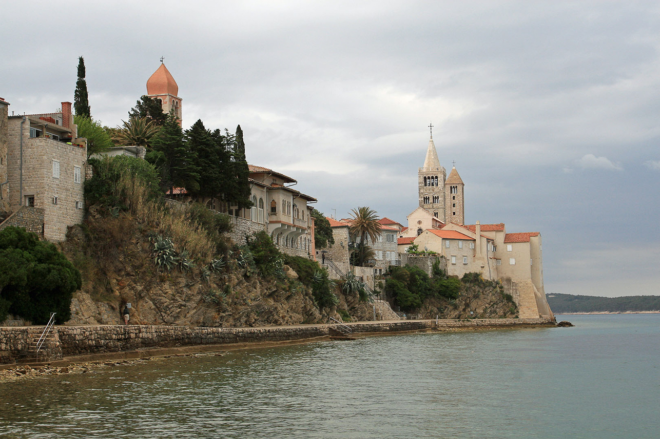 View of southwest side of Rab old town.