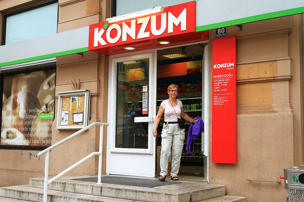 Shopping at Konzum.