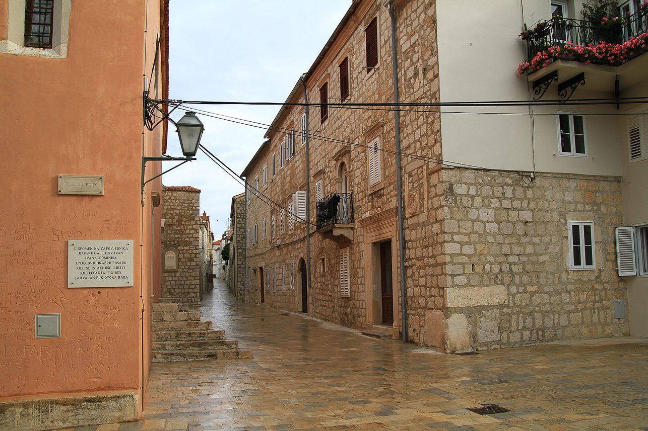 Streets in Rab old town.