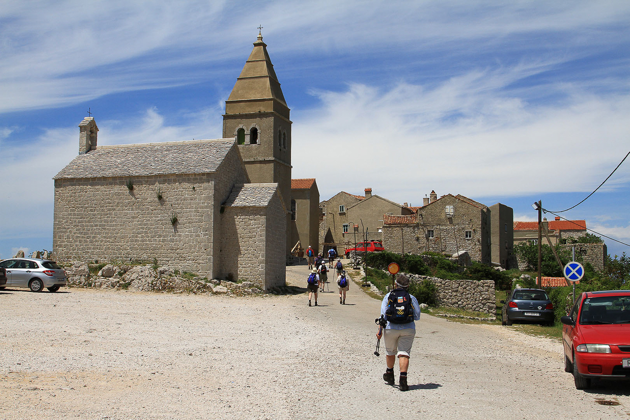 Arriving at Lubenice, candidate for Unesco World Heritage.