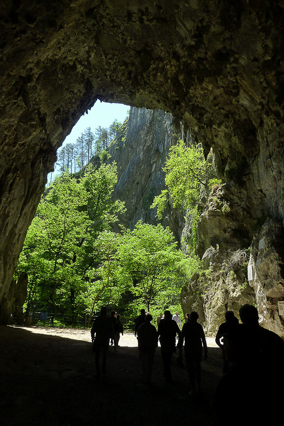 Leaving the Stokjan caves in Slovenia, Unesco World Heritage. Fantastic, but not allowed to take photos inside.