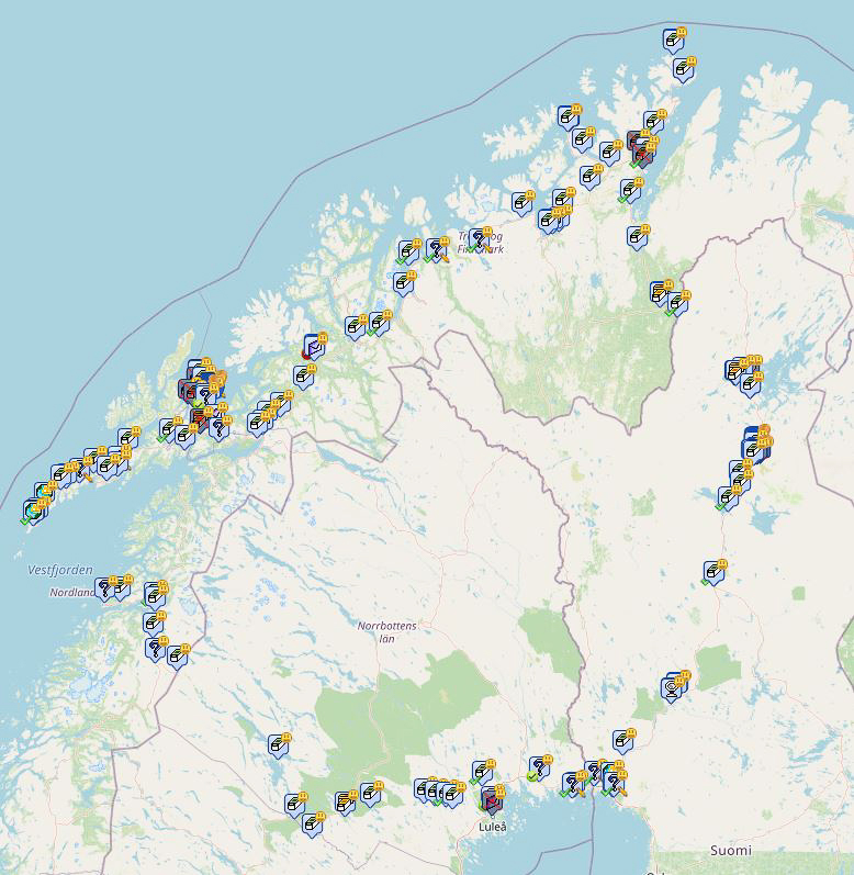 Geocaches found along the route