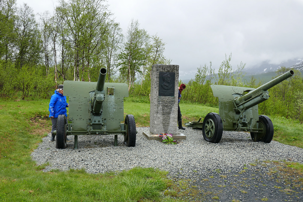 Lapphaugen memorial site. The German forces were stopped by general Fleisher and the 6th division