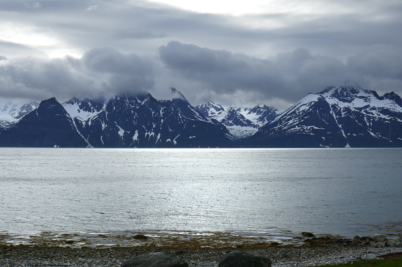 View across Lyngen fjord