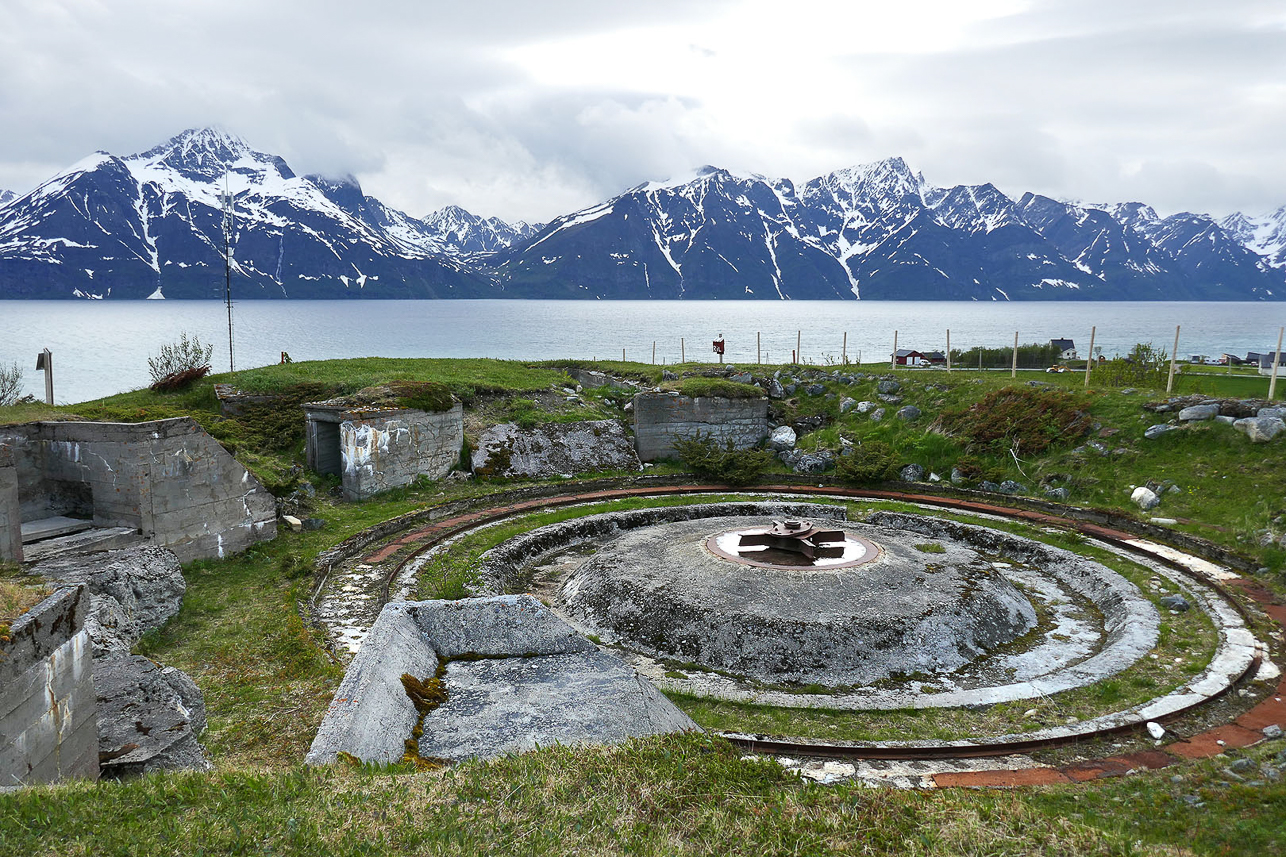 Spåkenes coastalt fort. Built by the German forces during second World war, to establish naval bases along the coast