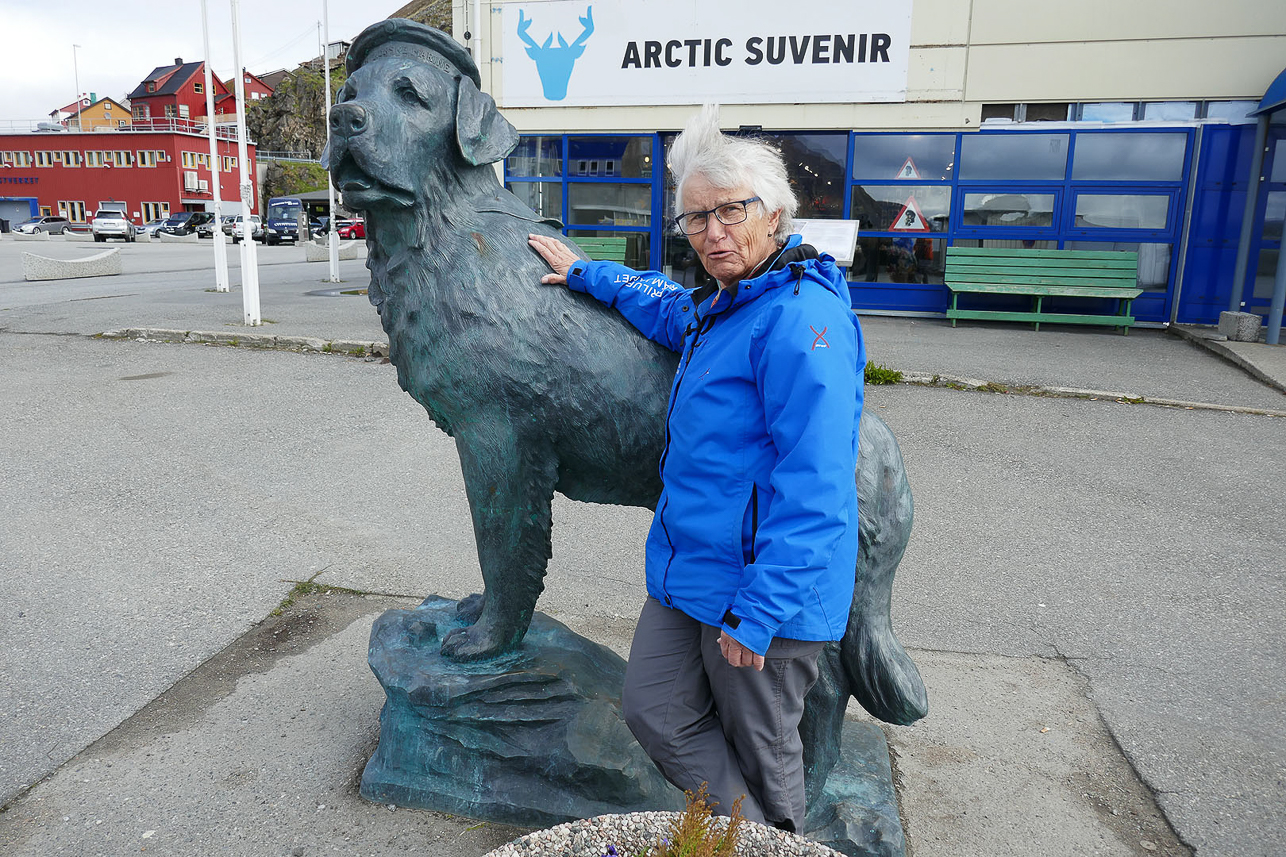 The famous World War II dog Bamse (freedom symbol), coming from Honningsvåg. Served on a minesweeper and died in 1944, awarded a military funeral.