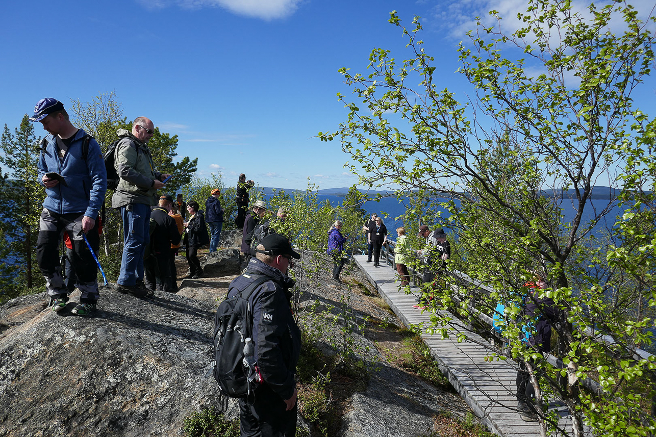 Ukonkivi, Sami sacrificial site. We had a geocaching event.