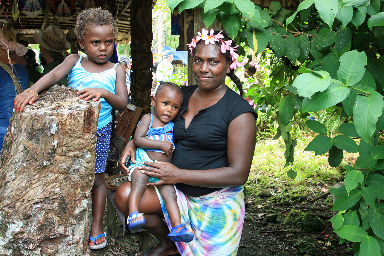 Woman with children