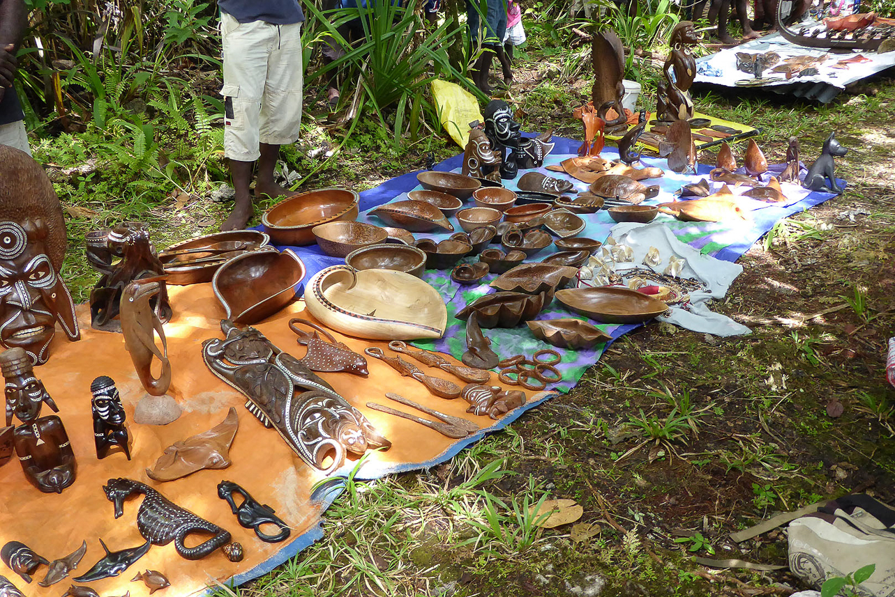 Souvenirs. Tree carving is a tradition.