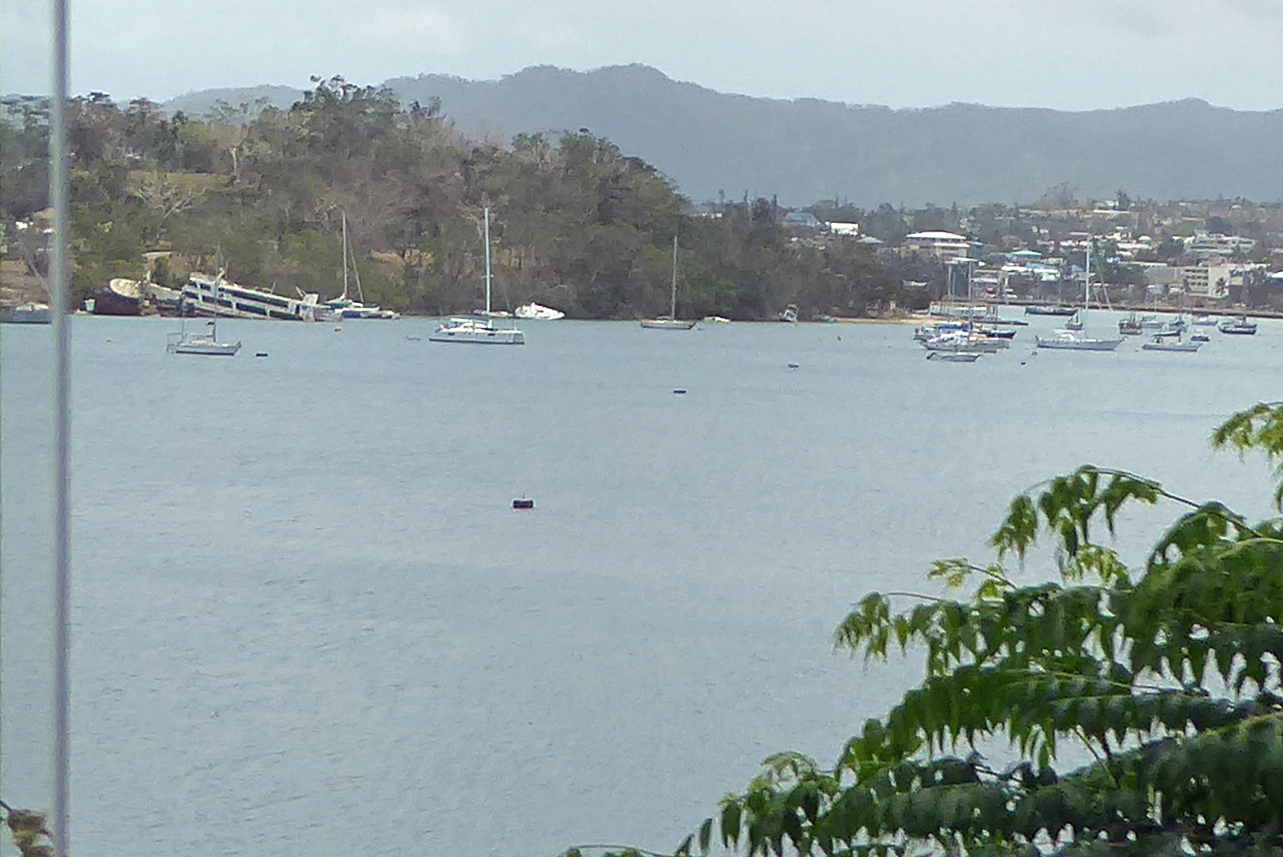 Ship wrecks in Port Vila, after the hurricane earlier this year