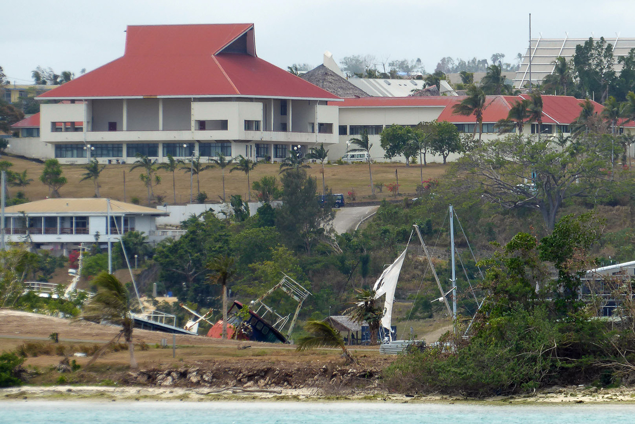 Ship wrecks in Port Vila, after the hurricane earlier this year