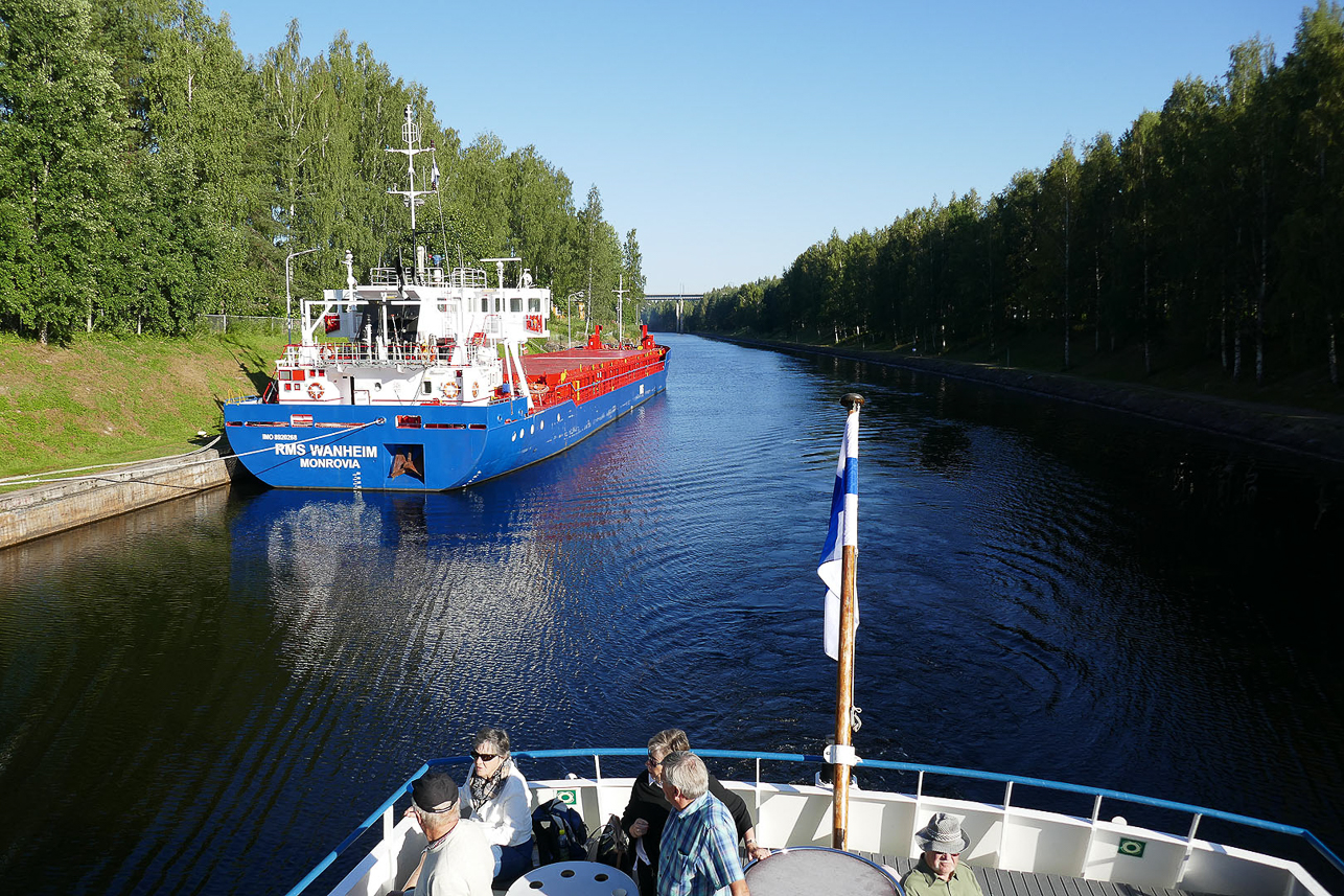 Saimaa canal, commercial traffic between lake Saimaa (Finland's largest and Europe's 4th largest lake) and the Gulf of Finland/Baltic Sea