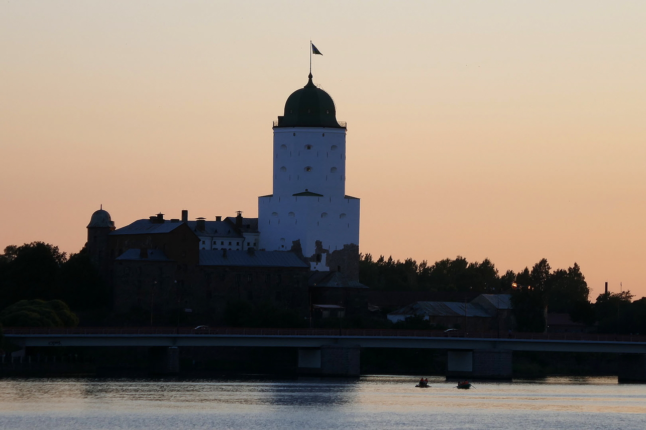 Vyborg castle in late evening