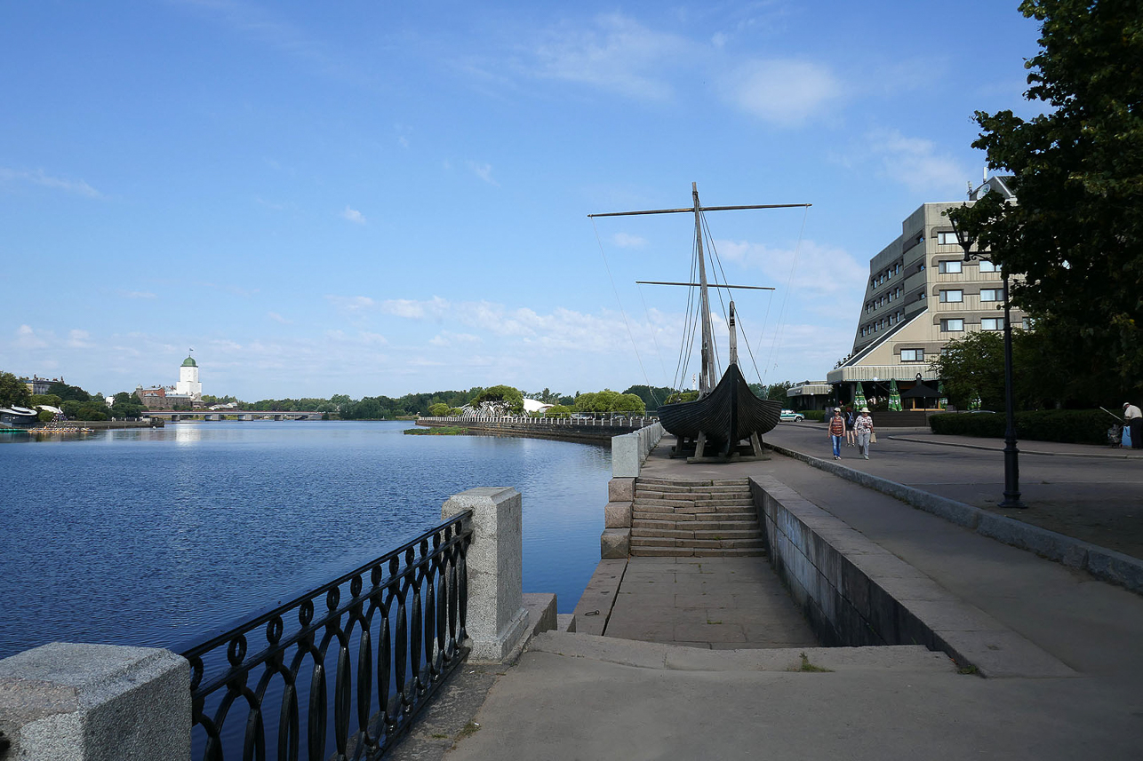 View from the hotel (to the right) towards the castle