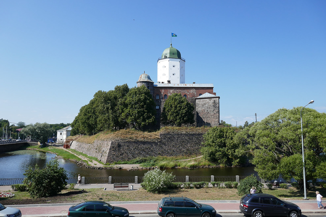 Vyborg castle from the heights of the old city