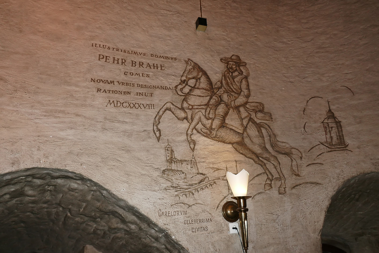 Inscription inside the Round Tower from Pehr Brahes visit 1638