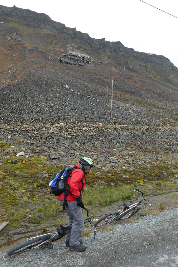 Bicycle tour, climbing up to coal mine 2.