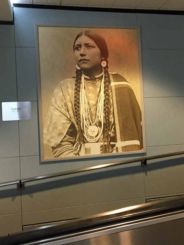 Indian portraits at Denver airport (Lakota)