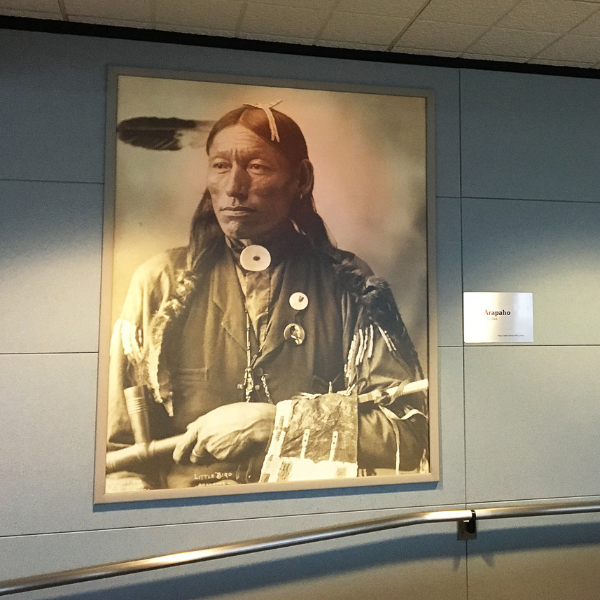 Indian portraits at Denver airport (Arapaho)