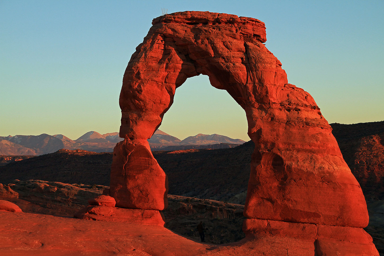 Delicate Arch at sunset, 20 minutes later