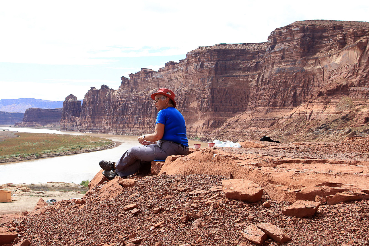 Lunch view of Colorado River, on route 95