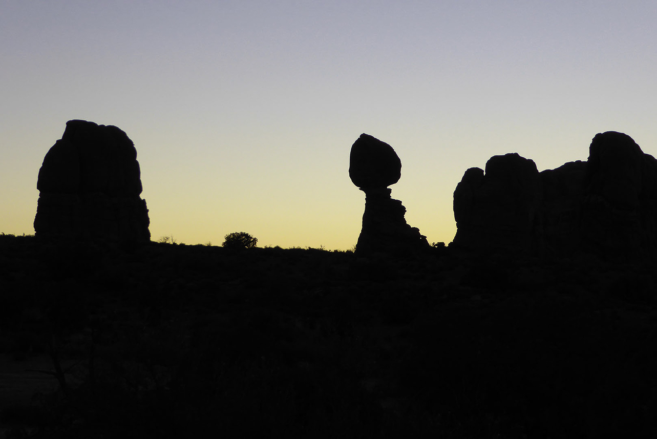 Balanced rock at sunrise